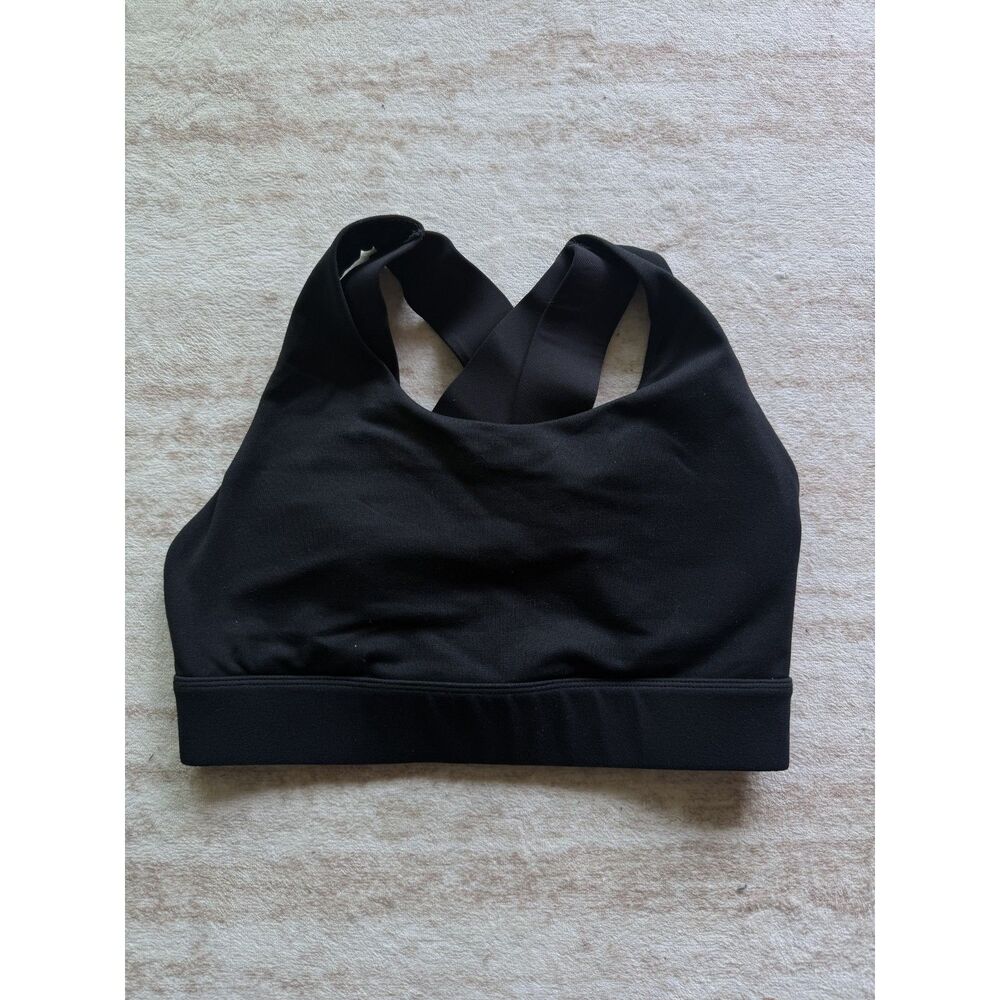 Fabletics Women’s Small Black Sports Bra Criss Cross Back Adjustable Closure